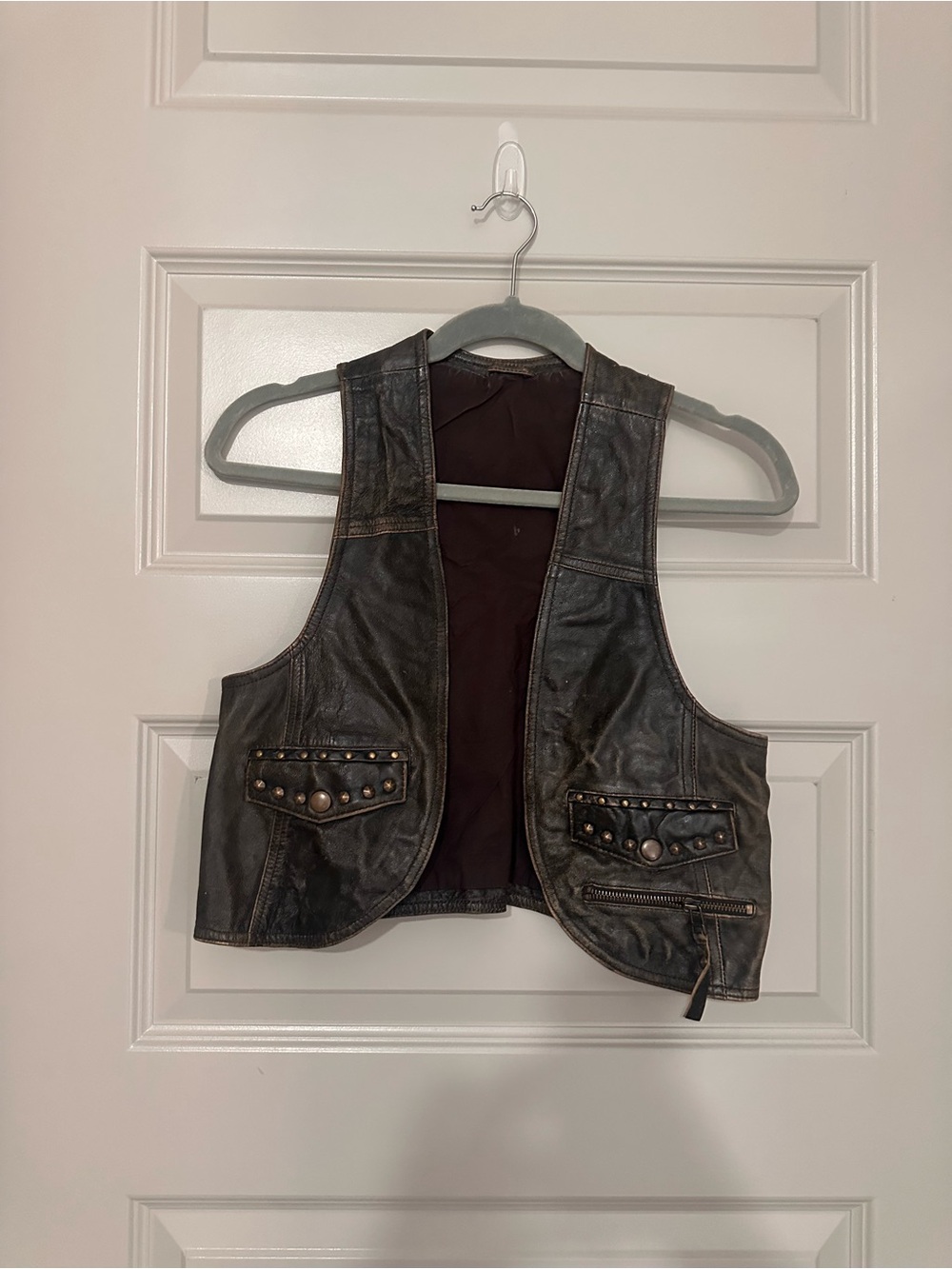 Bershka Vintage Y2K Studded Leather Vest